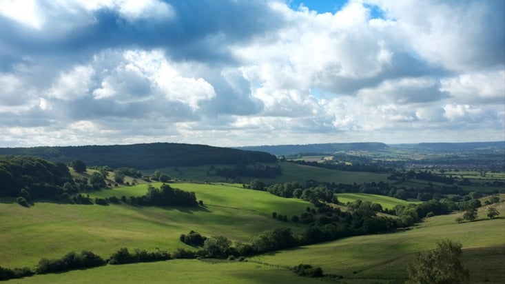 Haresfield Beacon, Cotswold escarpment, Gloucestershire